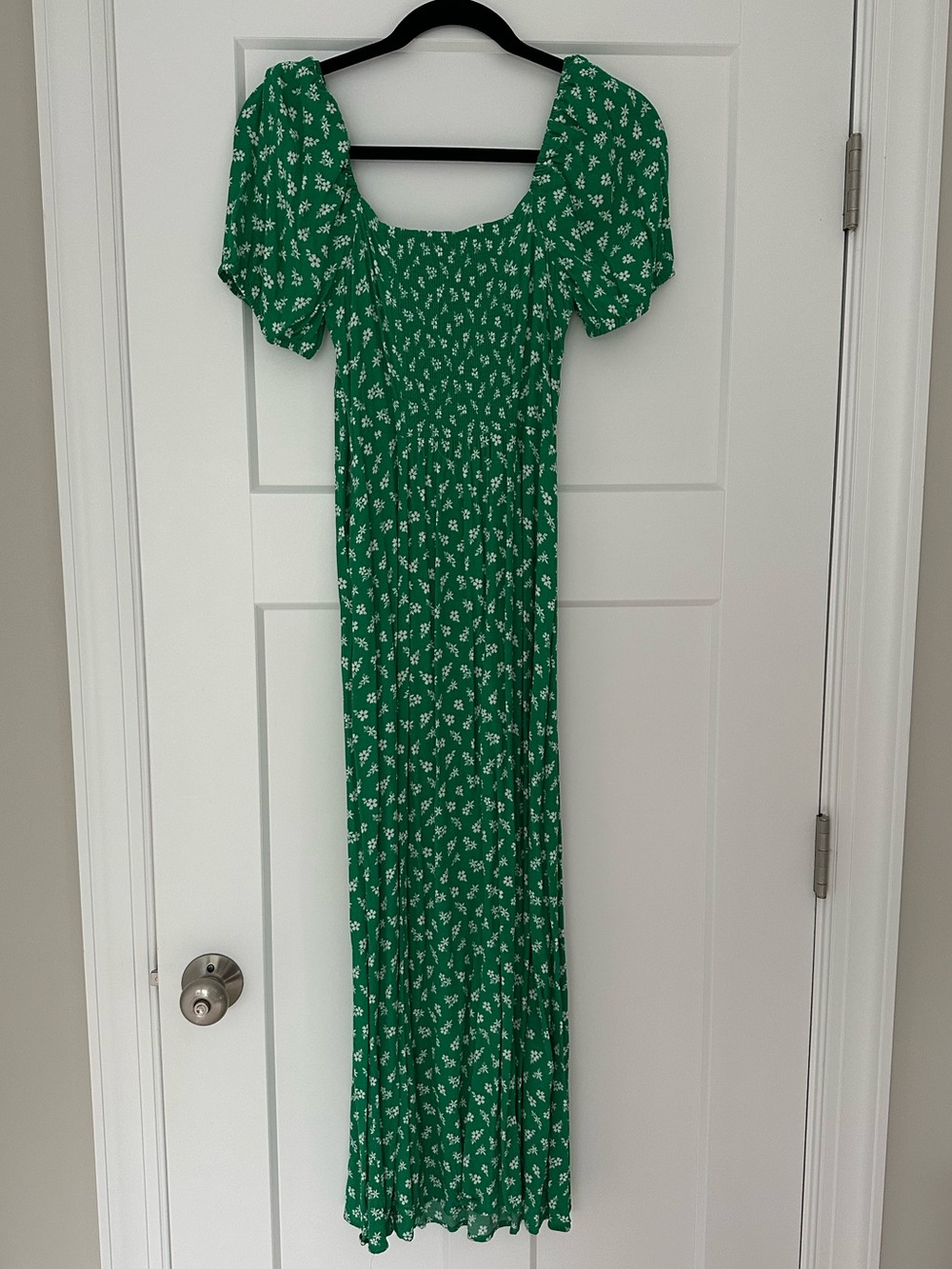 & Other Stories Green Floral Flowy Puff Sleeve Dress (size 6) - Picture 5 of 5